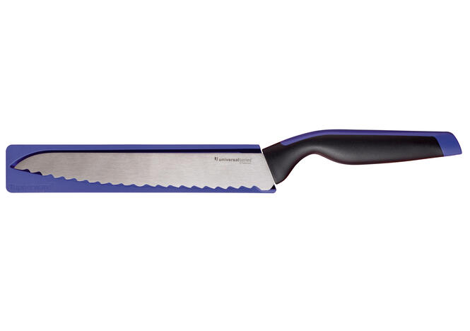 Tupperware D 191 Universal série Ergonomic Couteau à pain Blaulila noir neuf neuf dans sa boîte