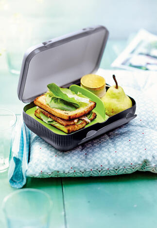 Tupperware Boîte Lunch Brotbox mit Unterteilung zum Mitnehmen von Pausenbroten