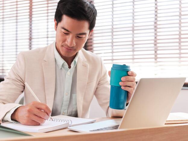 Tupperware Coffee Cup On The Go Bleue 