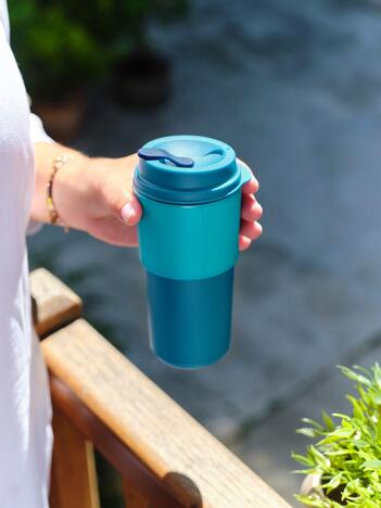 Tupperware Coffee Cup On The Go Bleue 