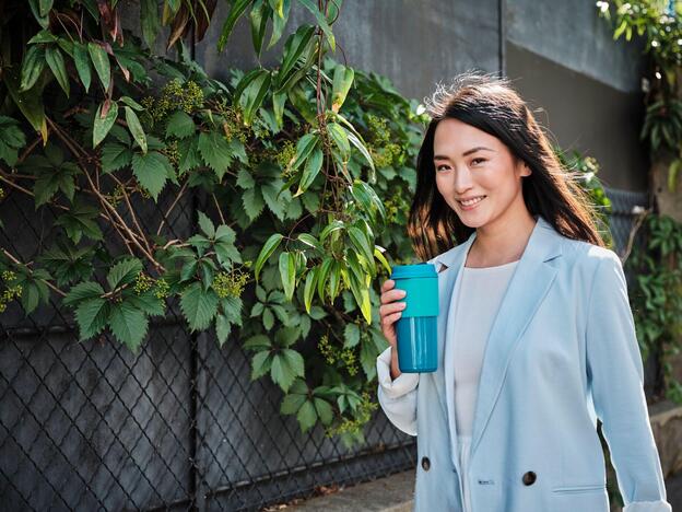 Tupperware Coffee Cup On The Go Bleue 