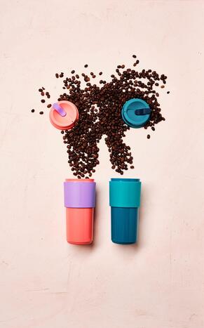 Tupperware Coffee Cup On The Go Bleue 