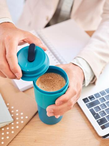Tupperware Coffee Cup On The Go Bleue 