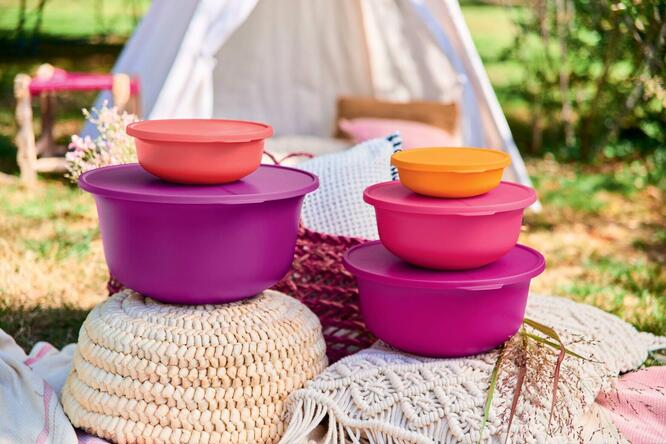 Tupperware Bol Aloha 450ml farbenfrohes Schüssel Set